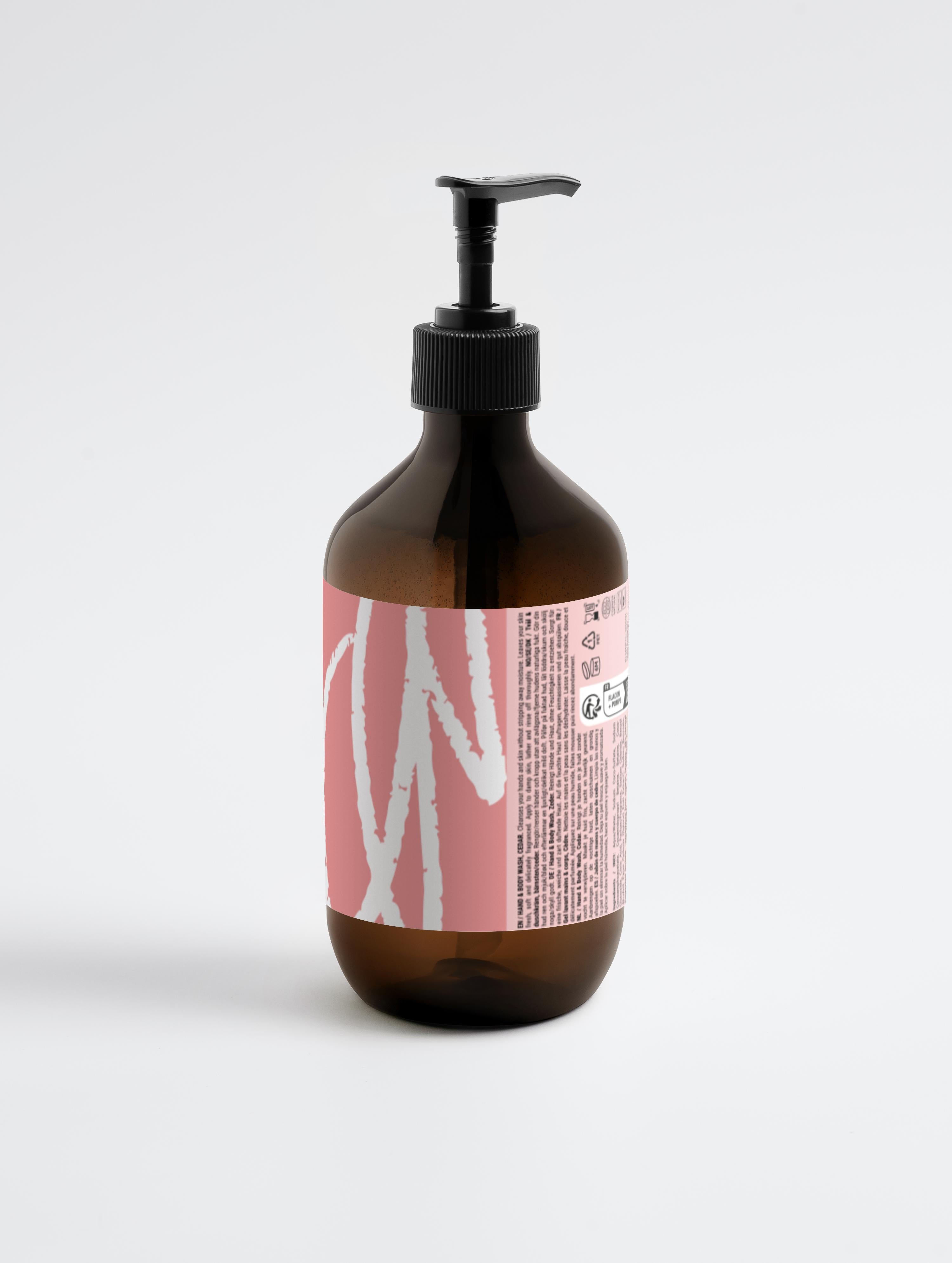 Hand & Body Wash, Peppermint & Dark Cedar